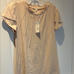 BNWT WNEEDU Women's Light Pink Short Sleeve Top 👵MT